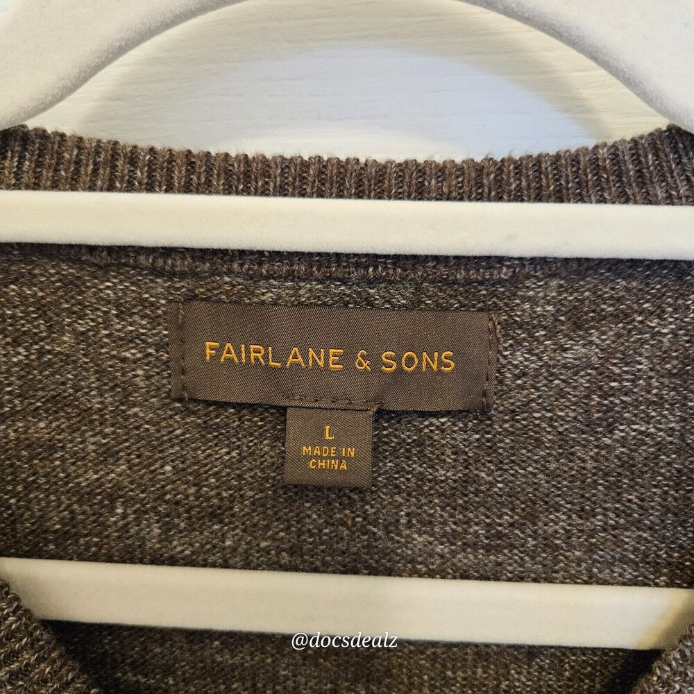 Fiarlane & Sons Brown Sweater Men's Large - Picture 7 of 7